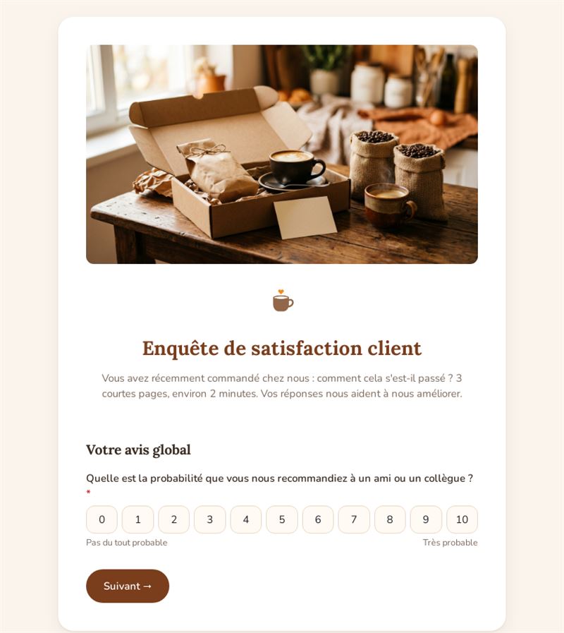 Enquête de satisfaction client