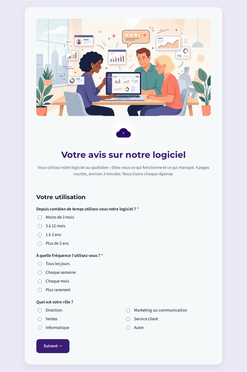 Votre avis sur notre logiciel
