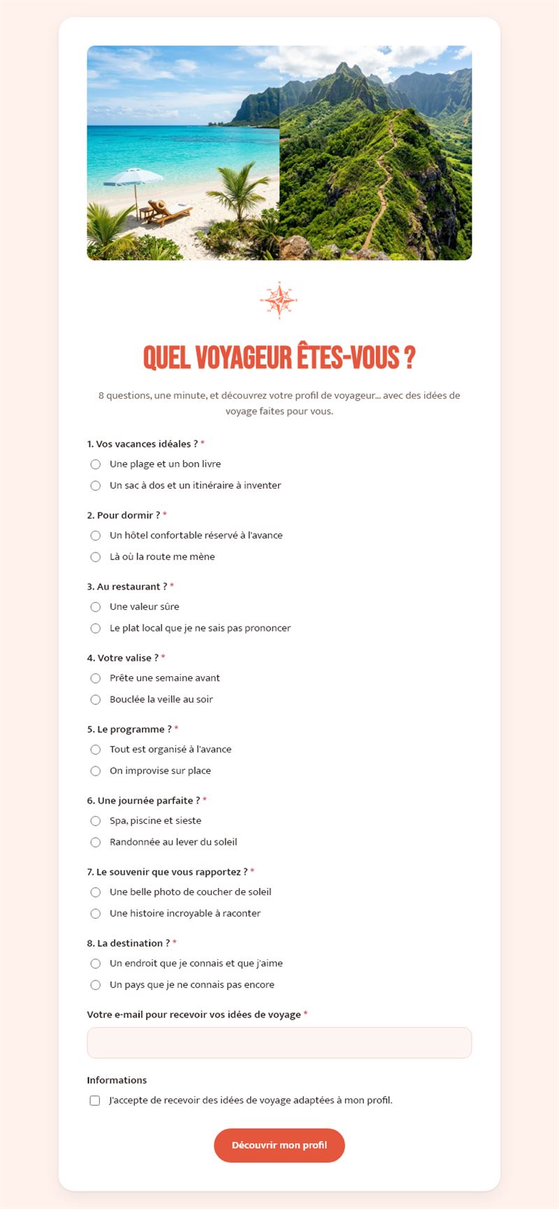 Quel voyageur êtes-vous ?
